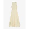 Sandro Maxi Dress With Lace Details In Jaunes / Oranges
