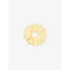 Sandro Satin Scrunchie In Jaunes / Oranges