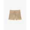 Sandro Womens Naturels Drawstring-waist Sequin-embellished Knitted Shorts In Naturels