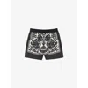 Sandro Womens  Floral-motif Relaxed-fit Cotton Shorts In Naturels