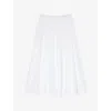 Sandro Womens Mid-rise Split-hem Cotton Maxi Dress Naturels In Naturels