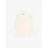 Sandro Womens Naturels Single-breasted Woven Blazer In Naturels
