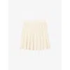 Sandro Sequin Pleated Mini Skirt In Naturels