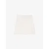 Sandro Womens  Scalloped-hem Knitted Mini Skirt In Naturels