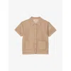 Sandro Elio Embellished Short-sleeve Cardigan In Naturels