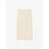 Sandro Mira Button-front Midi Skirt In Naturels