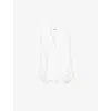 Sandro Womens Tie-front Long-sleeved Cotton Shirt Naturels In Naturels