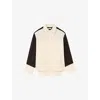 Sandro Grace Two Tone Shirt In Naturels