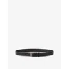 Sandro Womens Noir / Gris Buckle Leather Belt