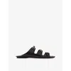 Sandro Leather Sandals In Black