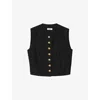 Sandro Eilat Pleated Button-front Top