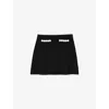 Sandro Fleur Mini Skirt In Noir / Gris