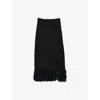 Sandro Aleria Knit Midi Skirt In Noir / Gris