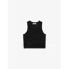 Sandro Alerio Floral Knit Tank Top In Noir / Gris