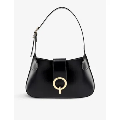 Sandro Womens  Sweet Janet Leather Shoulder Bag In Noir / Gris