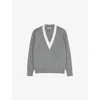 Sandro Wool And Cashmere Sweater In Noir / Gris