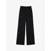 Sandro Peter Pinstriped Wide Leg Pants In Noir / Gris