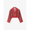 Sandro Printed Cropped Shirt
