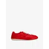 Sandro Mixed-material Light Wave Trainers In Red