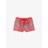 Sandro Bandana-print Shorts In Rouges