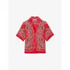 Sandro Bandana-print Shirt In Rouges