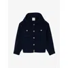 Sandro Double-faced Wool Coat In Bleus
