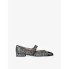 Sandro Leather Ballet Flats In Black