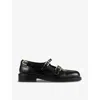 Sandro Buckle-detail Brogues In Noir / Gris