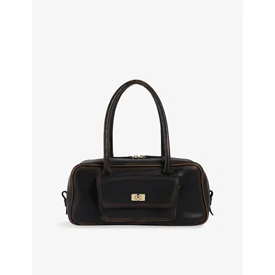 Sandro Womens  Ezmehralda Suede Shoulder Bag In Brown