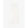 Sandro Womens Floral-pattern Straight-leg Woven Trousers Naturels In Naturels