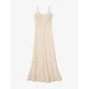 Sandro Maxi Dress With Straps In Naturels