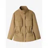 Sandro Jacket With Adjustable Waist In Brown