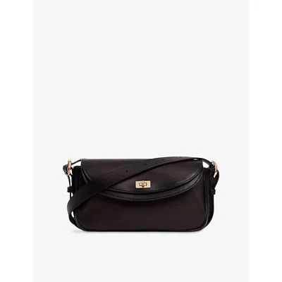 Sandro Womens  Le Mambo Small Leather Shoulder Bag In Brown