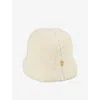 Sandro Womens Ecru Logo Wool And Cashmere-blend Bucket Hat In Neutral