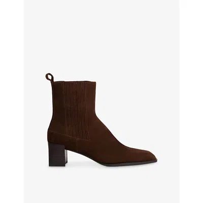 Sandro Womens  Metal-toe Suede Ankle Boots In Multi