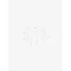 Sandro Womens Naturels Pearl-beaded Cropped Cotton T-shirt In Naturels