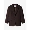 Sandro Amanda Tailored Suit Jacket In Brown