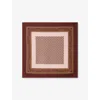Sandro Placed Print Silk Bandana Scarf In Brown