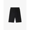 Sandro Womens Black Rhinestone-stripe Straight-leg Woven Bermuda Shorts In Black
