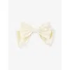 Sandro Womens Ecru Satin Bow Barrette In Neutral