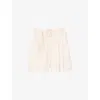 Sandro Womens Naturels Sequin-embellished Belted Woven Shorts In Naturels