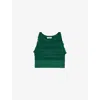 SANDRO WOMENS VERTS SLEEVELESS CROPPED KNITTED TOP