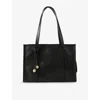 Sandro Soft Leather Shopping Bag In Noir / Gris