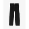 Sandro Womens  Straight-leg Regular-fit Fit Jeans In Noir / Gris
