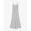 Sandro Carinia Striped Maxi Dress In Bleus