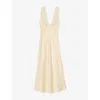 Sandro Satin Effect Maxi Dress