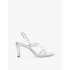 Sandro Paris Metallic Faye Heeled Sandals 70 In Silver