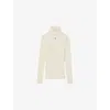 Sandro Womens Snow Turtleneck Long-sleeve Wool Blend Jumper In White