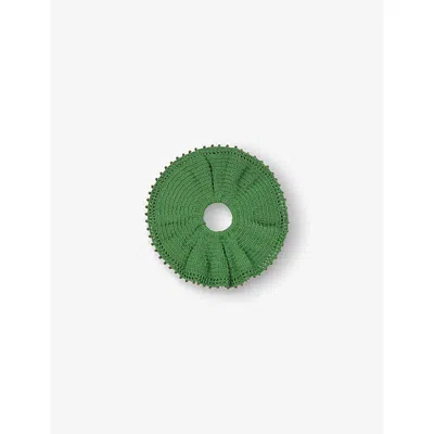 Sandro Womens  Bead-embellished Crochet-knit Scrunch