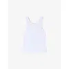 Sandro Womens White Beaded-trim Cotton-jersey Vest Top In White